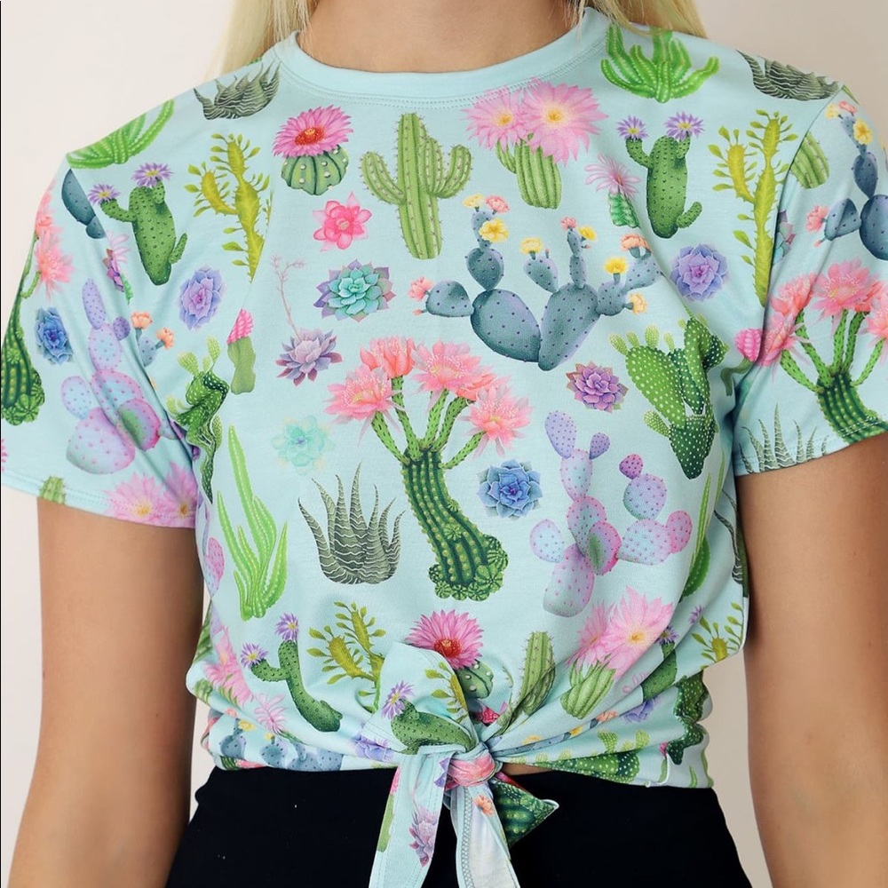 SOLD OUT crazy plant lady tie front tee